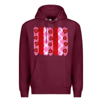 Burgundy valentine's day brushstrokes Premium Hoodie - RanaPortraitStore
