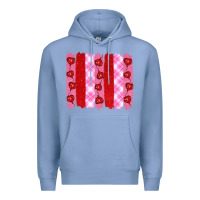 Colony Blue valentine's day brushstrokes Premium Hoodie - RanaPortraitStore