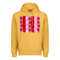 Mustard valentine's day brushstrokes Premium Hoodie - RanaPortraitStore
