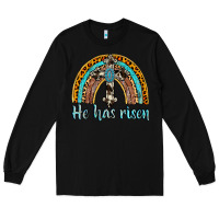 Black he has risen rainbow Long Sleeve Tee - AdoDesignShop