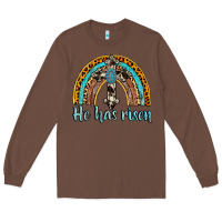 Chestnut he has risen rainbow Long Sleeve Tee - AdoDesignShop