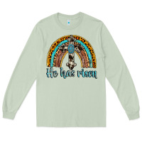 Matcha he has risen rainbow Long Sleeve Tee - AdoDesignShop