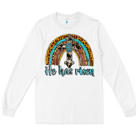White he has risen rainbow Long Sleeve Tee - AdoDesignShop