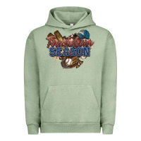 Pigment Oil Green Touchdown season Baseball Urban Hoodie - HowdyJamesFarm