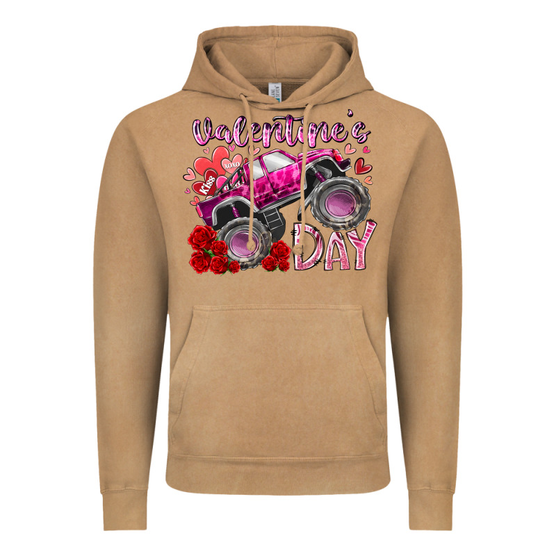 Valentines Day Monster Truck Vintage Hoodie by RacoonDesign | Teevron