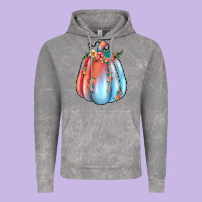 Flowers Pumpkin Vintage Hoodie Designed By Jahusdesignshop