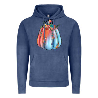 Vintage Denim flowers pumpkin Vintage Hoodie - JahusDesignShop