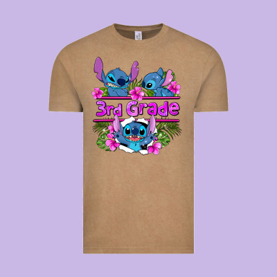 Preview Flower Stitch 3rd Grade Vintage Tee Designed By Adodesignshop