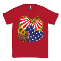 Red america heart and sunflower Classic Tee - Artiststas