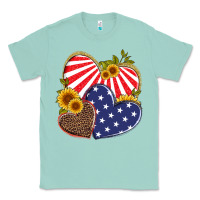 Seafoam america heart and sunflower Classic Tee - Artiststas