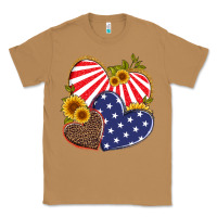 Toasted Coconut america heart and sunflower Classic Tee - Artiststas