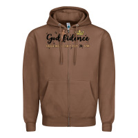 Chestnut godfidence Zipper Hoodie - MaliasSmallBusiness