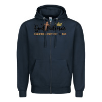 Navy godfidence Zipper Hoodie - MaliasSmallBusiness