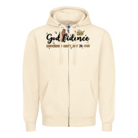 Sandshell godfidence Zipper Hoodie - MaliasSmallBusiness