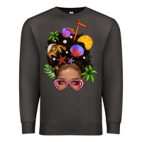 Smoke Beach Hair Afro Messy Bun Bbs Premium Sweatshirt - BundleAndBundleShop