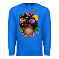 True Royal Beach Hair Afro Messy Bun Bbs Premium Sweatshirt - BundleAndBundleShop
