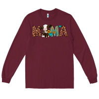 Burgundy mama holstein cow Long Sleeve Tee - Artiststas