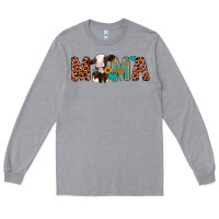 Heather Grey mama holstein cow Long Sleeve Tee - Artiststas