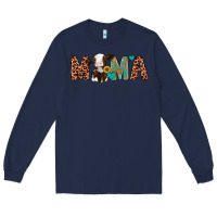 Navy mama holstein cow Long Sleeve Tee - Artiststas