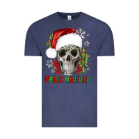 Vintage Denim feliz navidad skull cactus Vintage Tee - JahusDesignShop