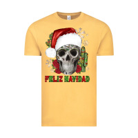 Vintage Mustard feliz navidad skull cactus Vintage Tee - JahusDesignShop