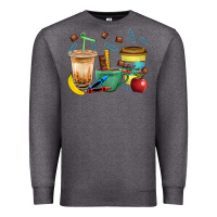 Charcoal Heather School Boy Coffee Cup Bbs Premium Sweatshirt - BundleAndBundleShop