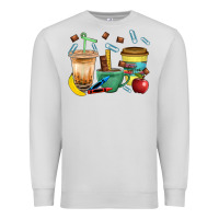 Dove Grey School Boy Coffee Cup Bbs Premium Sweatshirt - BundleAndBundleShop