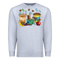 Heather Grey School Boy Coffee Cup Bbs Premium Sweatshirt - BundleAndBundleShop