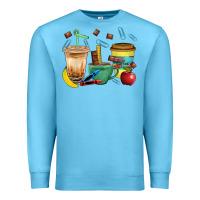 Ocean Blue School Boy Coffee Cup Bbs Premium Sweatshirt - BundleAndBundleShop