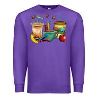 Purple School Boy Coffee Cup Bbs Premium Sweatshirt - BundleAndBundleShop