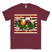 Burgundy Christmas cocktail Classic Tee - AdoDesignShop