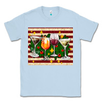 Dusty Blue Christmas cocktail Classic Tee - AdoDesignShop