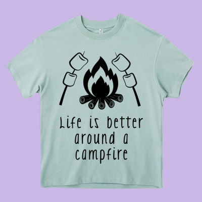 Heavy Core Tee life is better around a campfire