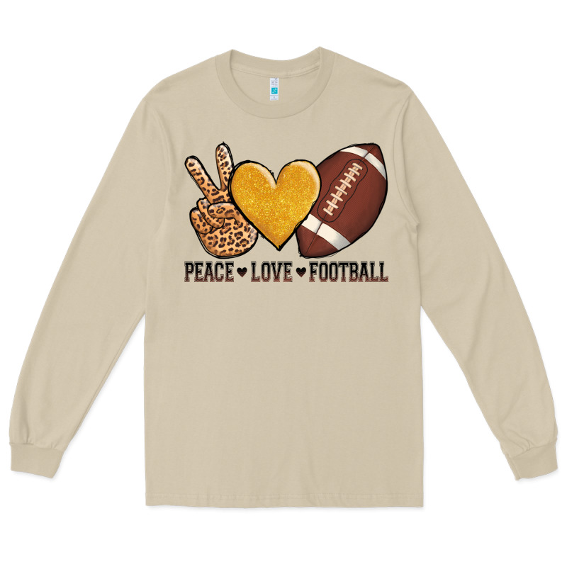 Peace Love Football Long Sleeve Tee by AdoDesignShop | Teevron