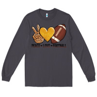 Smoke peace love football Long Sleeve Tee - AdoDesignShop