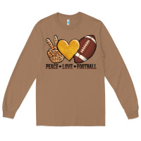 Toasted Coconut peace love football Long Sleeve Tee - AdoDesignShop