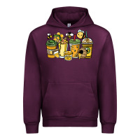 Mauve Wine Honey bee coffee cups Urban Hoodie - HowdyJamesFarm