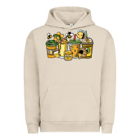 Pigment French Oak Honey bee coffee cups Urban Hoodie - HowdyJamesFarm