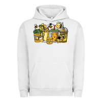 Pigment Lunar Rock Honey bee coffee cups Urban Hoodie - HowdyJamesFarm
