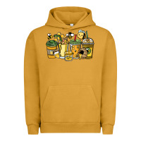 Pigment Peanut Butter Honey bee coffee cups Urban Hoodie - HowdyJamesFarm