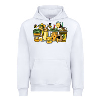 White Honey bee coffee cups Urban Hoodie - HowdyJamesFarm