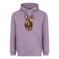 Lavender American Football Easter Bunny Heavyweight Hoodie - BundleAndBundleShop