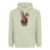 Matcha American Football Easter Bunny Heavyweight Hoodie - BundleAndBundleShop