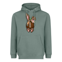 Sage American Football Easter Bunny Heavyweight Hoodie - BundleAndBundleShop