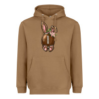 Toasted Coconut American Football Easter Bunny Heavyweight Hoodie - BundleAndBundleShop