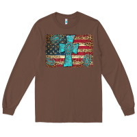 Chestnut flag and turquoise cross Long Sleeve Tee - AdoDesignShop