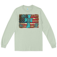 Matcha flag and turquoise cross Long Sleeve Tee - AdoDesignShop