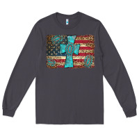 Smoke flag and turquoise cross Long Sleeve Tee - AdoDesignShop