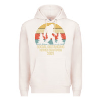Pale Pink Bigfoot Social Distancing World Champion Premium Hoodie - Bettercallsaul