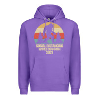 Purple Bigfoot Social Distancing World Champion Premium Hoodie - Bettercallsaul